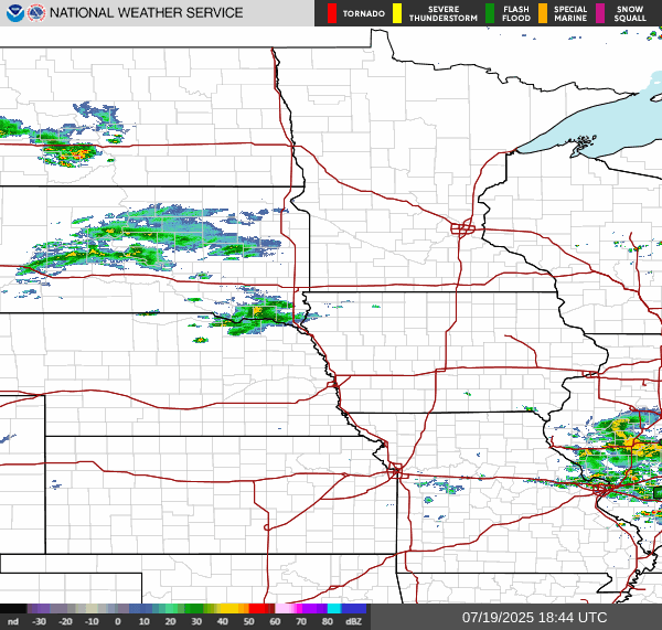 Weather radar map